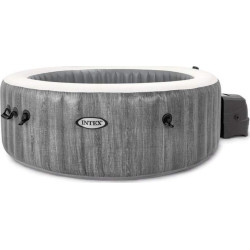 Intex Greywood Deluxe Bubble Massage Πισίνα PVC Φουσκωτή Υδρομασάζ 196x196x71εκ. (4 ατόμων)